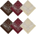 100% Cotton Bandanas, 21 x 21 inches, Set of 6