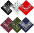 100% Cotton Bandanas, 21 x 21 inches, Set of 6
