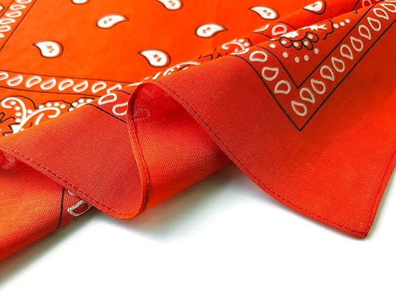 100% Cotton Bandanas, 21 x 21 inches, Set of 6