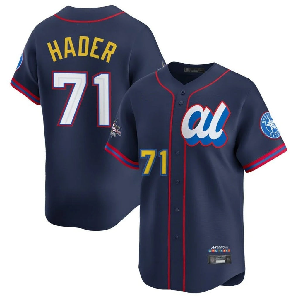 Houston Astros #71 Josh Hader Player Navy HOLBERT American League All-Star Game Limited Stitched Jerseys