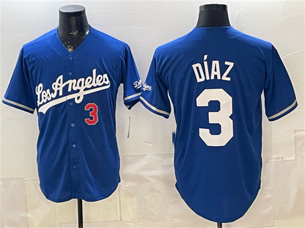 Los Angeles Dodgers #3 Edwin D¨ªaz Royal HOLBERT Alternate Stadium Stitched Jersey