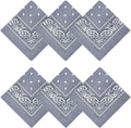 100% Cotton Bandanas, 21 x 21 inches, Set of 6