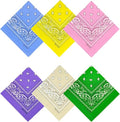 100% Cotton Bandanas, 21 x 21 inches, Set of 6