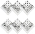 100% Cotton Bandanas, 21 x 21 inches, Set of 6