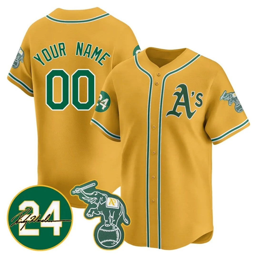 Custom Oakland Athletics Gold HOLBERT Jersey - Personalized