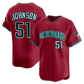 Arizona Diamondbacks #51 Randy Johnson Player Red HOLBERT Limited Home Game Stitched Jerseys