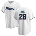 Miami Marlins #26 Janson Junk Player White HOLBERT Home Game Stitched Jerseys