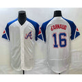 Atlanta Braves #16 Travis dArnaud White HOLBERT 2023 City Connect Flex Base Stitched Jersey