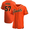 San Francisco Giants #57 Alex Wood Orange HOLBERT Flex Base Jersey