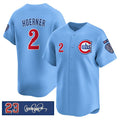 Chicago Cubs #2 Nico Hoerner Blue HOLBERT 'Ryne Sandberg Tribute' Vapor Limited V3 Stitched Jersey