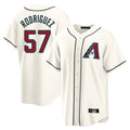 Arizona Diamondbacks #57 Eduardo Rodriguez Player Cream HOLBERT Home Game Stitched Jerseys