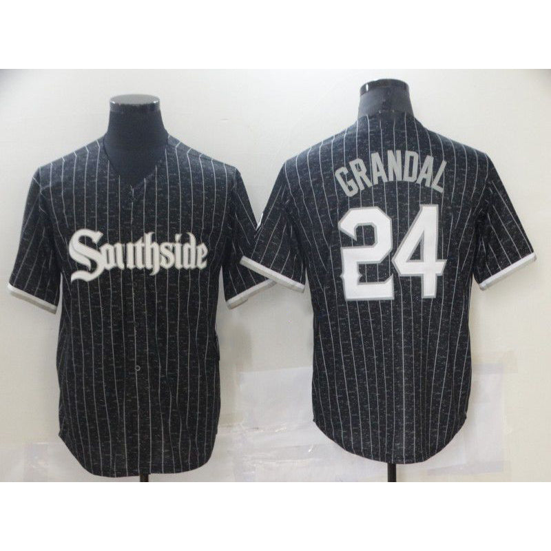 Chicago White Sox #24 Grandal City Edition Black HOLBERT Game 2021 Jerseys