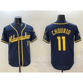 Milwaukee Brewers #11 Jackson Chourio White HOLBERT 2024 Alternate Limited Stitched Jersey