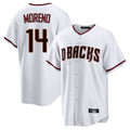 Arizona Diamondbacks #14 Gabriel Moreno Player White HOLBERT Home Game Stitched Jerseys