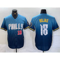 Philadelphia Phillies #18 Johan Rojas Number Blue HOLBERT 2024 City Connect Limited Stitched Jersey