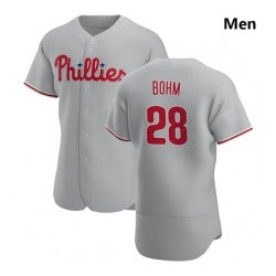 Philadelphia Phillies #28 Alec Bohm Gray HOLBERT Road 2020 Authentic Player Jersey