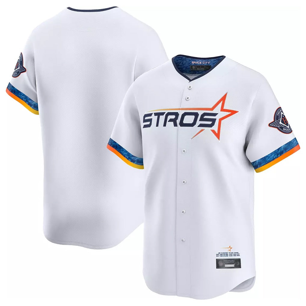 Houston Astros Blank Player White HOLBERT City Connect Limited Home Stitched Jerseys