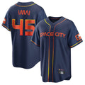 Houston Astros #45 Tatsuya Imai Player Navy HOLBERT City Connect Home Game Stitched Jerseys