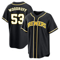 Milwaukee Brewers #53 Brandon Woodruff Player Black HOLBERT Fashion Out Home Game Stitched Jerseys