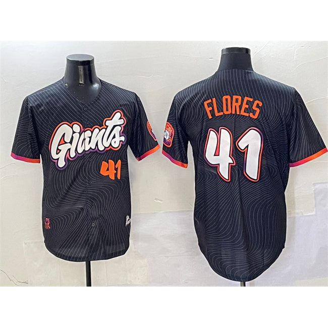 San Francisco Giants #41 Wilmer Flores Anthracite HOLBERT 2025 City Connect Limited Stitched Jersey