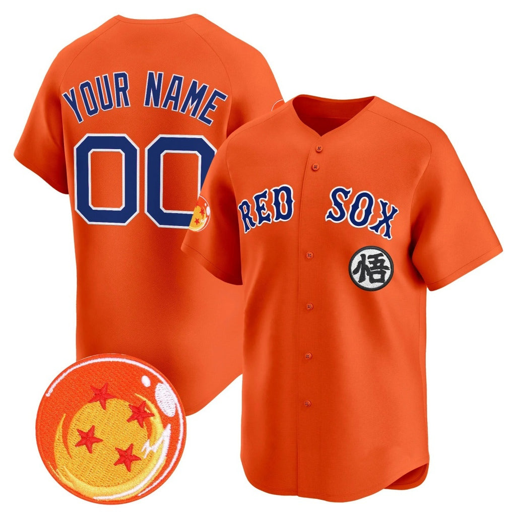 Custom Boston Red Sox x Dragon Ball Orange HOLBERT Vapor Premier Limited Jersey - All Stitched
