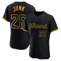Miami Marlins #26 Janson Junk Player Black HOLBERT Snake Skin City Home Limited Elite Stitched Jerseys