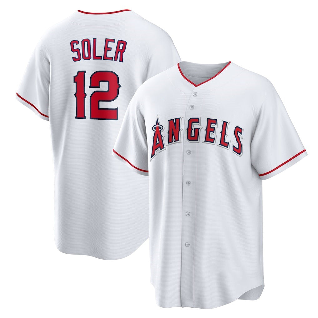 Los Angeles Angels #12 Jorge Soler White HOLBERT Home Replica Jersey
