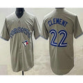 Toronto Blue Jays #22 Ernie Clement Gray HOLBERT Cool Base Jersey