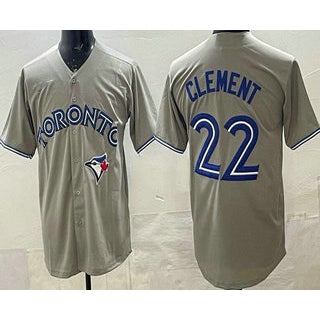 Toronto Blue Jays #22 Ernie Clement Gray HOLBERT Cool Base Jersey