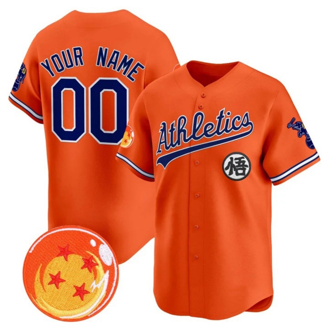 Custom Oakland Athletics x Dragon Ball Orange HOLBERT Vapor Premier Limited Jersey - All Stitched