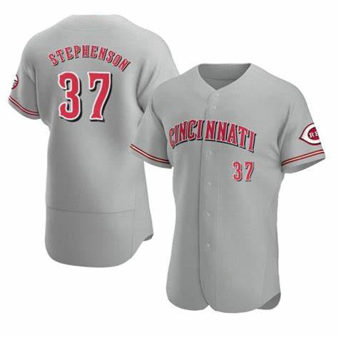 Cincinnati Reds #37 Tyler Stephenson Grey HOLBERT Stitched Flex Base Jersey