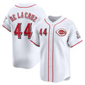 Cincinnati Reds #44 Elly De La Cruz White HOLBERT Home Limited Player Jersey