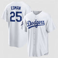 Los Angeles Dodgers #25 Tommy Edman White HOLBERT 2025 World Series Champions Home Cool Base Stitched Jersey