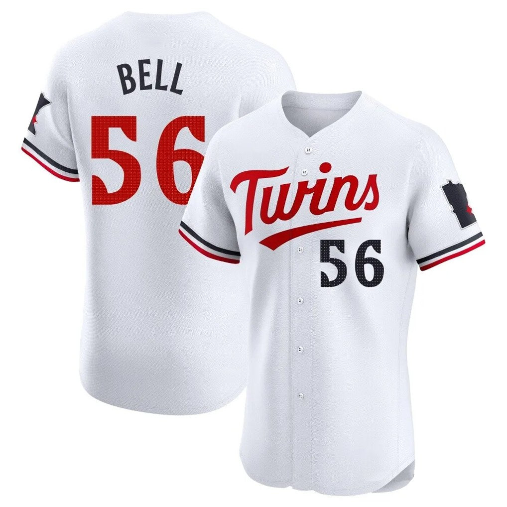 Minnesota Twins #56 Josh Bell Player White HOLBERTHome Limited Elite Stitched Jerseys