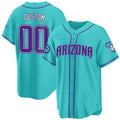 Custom Arizona Diamondbacks 2024 Teal Purple Jersey ¨C All Stitched-Teal HOLBERT