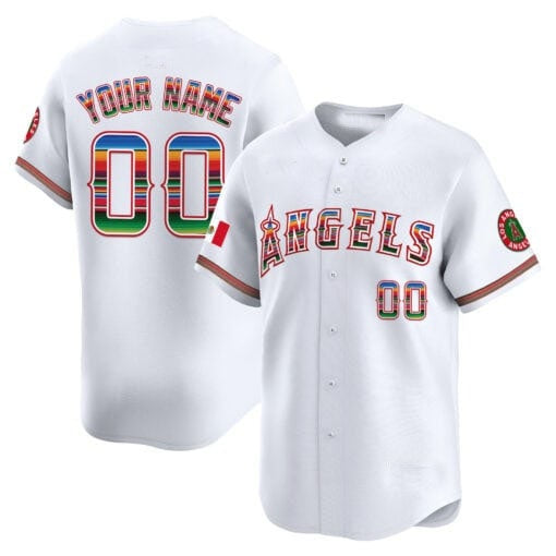 Custom Los Angeles Angels Mexico Vapor Premier Limited Jersey ¨C All Stitched-White HOLBERT