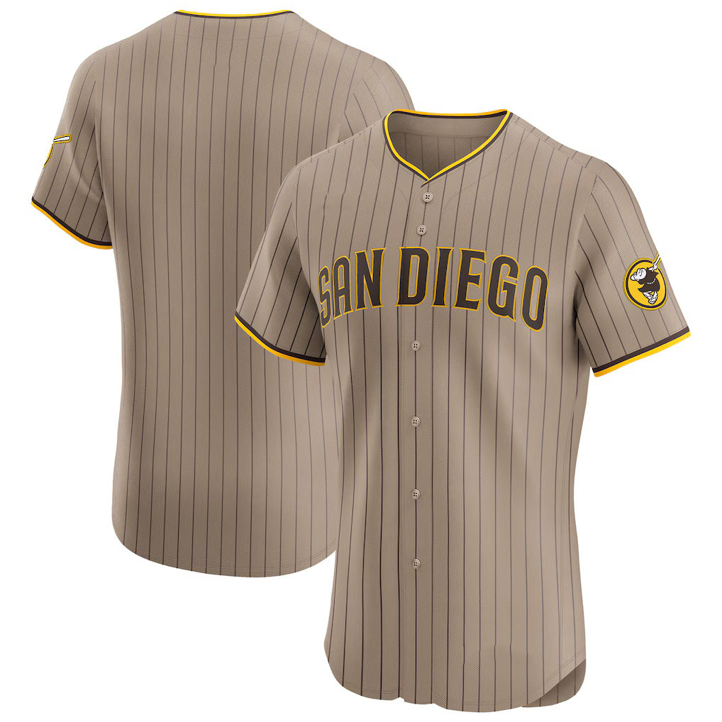 San Diego Padres Sand HOLBERT Alternate Vapor Premier Elite Patch Jersey