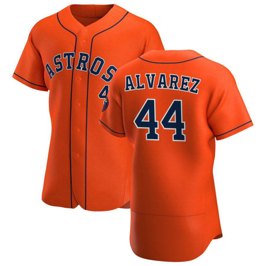 Houston Astros #44 Yordan Alvarez Orange HOLBERT Alternate 2020 Authentic Team Jersey