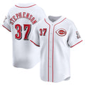 Cincinnati Reds #37 Tyler Stephenson White HOLBERT Home Limited Player Jersey