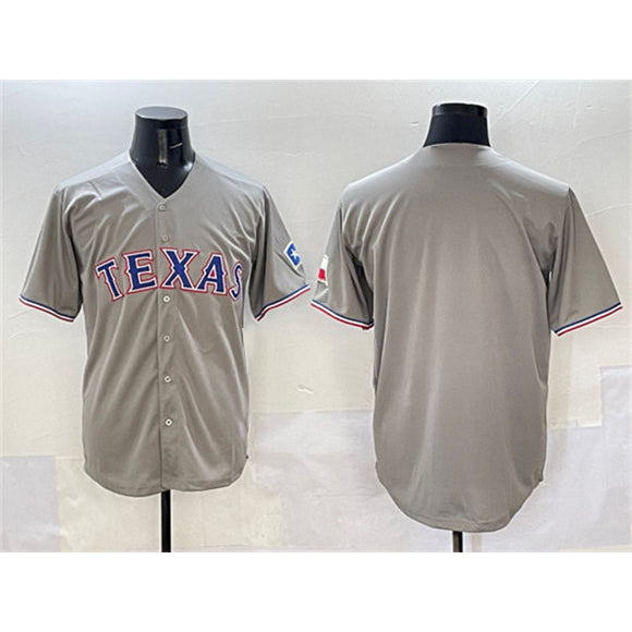 Texas Rangers Blank Gray HOLBERT With Patch Cool Base Stitched Jersey