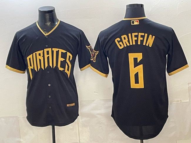 Pittsburgh Pirates #6 Konnor Griffin Black HOLBERT 2026 City Connect Stadium Stitched Jersey