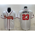 Atlanta Braves #23 Michael Harris II White Gold HOLBERT World Series Champions Program Cool Base Stitched Jersey