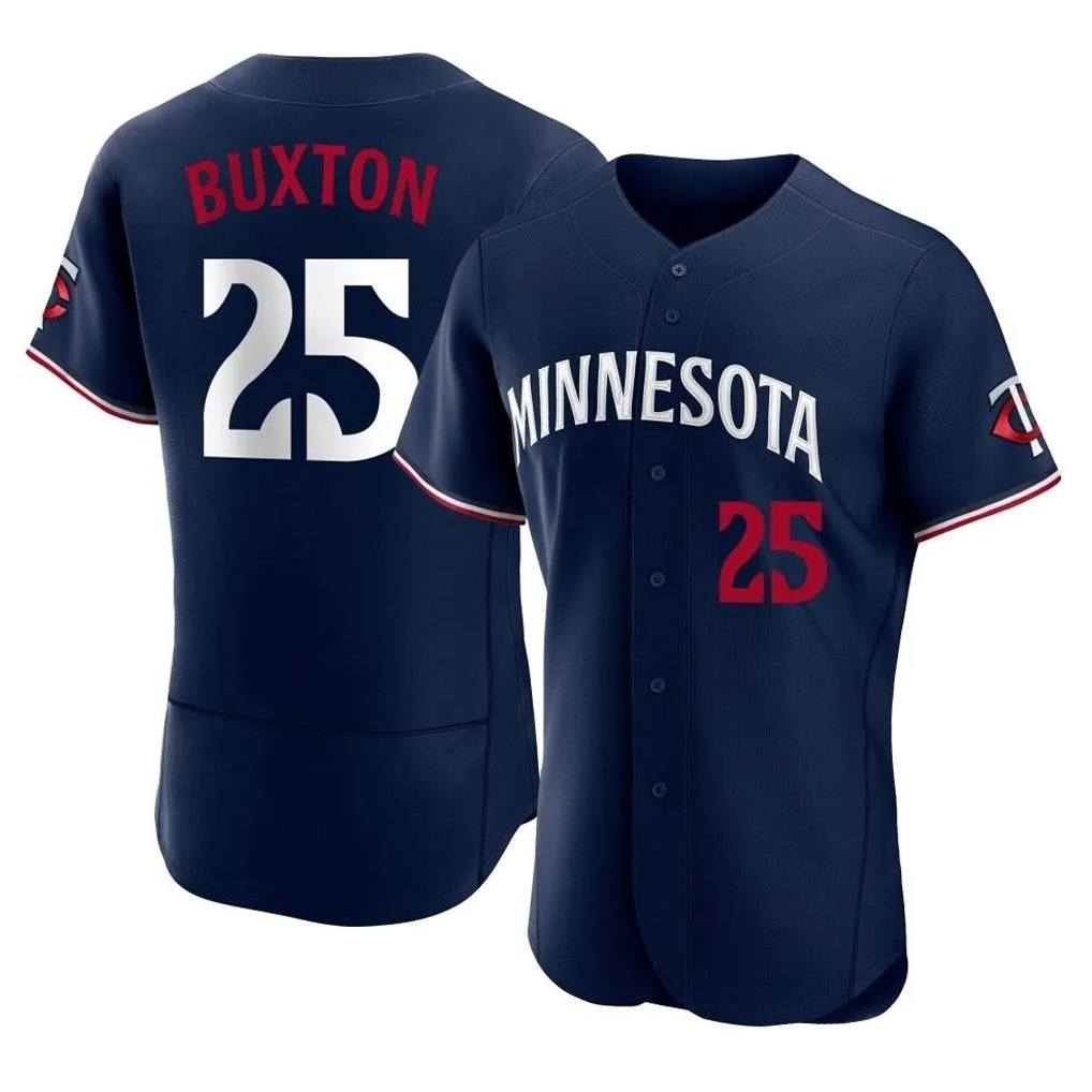 Minnesota Twins #25 Byron Buxton Player Navy HOLBERTReplica Home Limited Elite Stitched Jerseys