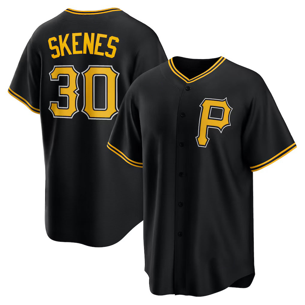 Pittsburgh Pirates #30 Paul Skenes Black HOLBERT Alternate Replica Player Jersey
