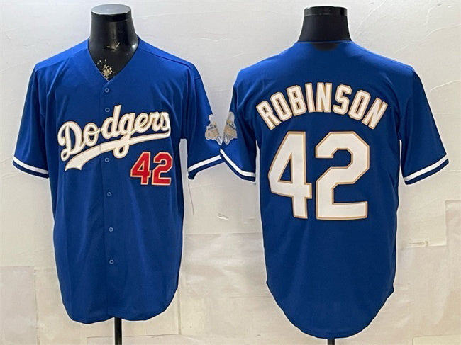 Los Angeles Dodgers #42 Jackie Robinson Royal HOLBERT 2026 Alternate Gold Collection Stadium Stitched Jersey