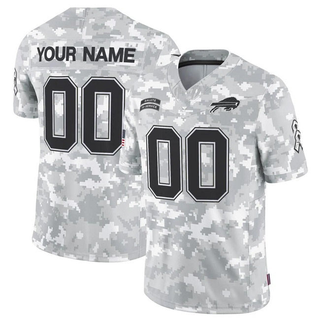 Custom B.Bills Active Player 2024 F.U.S.E Arctic Camo HOLBERT Salute To Service Limited Stitched Jersey