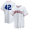 Los Angeles Angels #42 Jackie Robinson White HOLBERT Home 2025 Day Replica Jersey