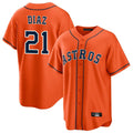 Houston Astros #21 Yainer Diaz Player Orange HOLBERT Home Game Stitched Jerseys