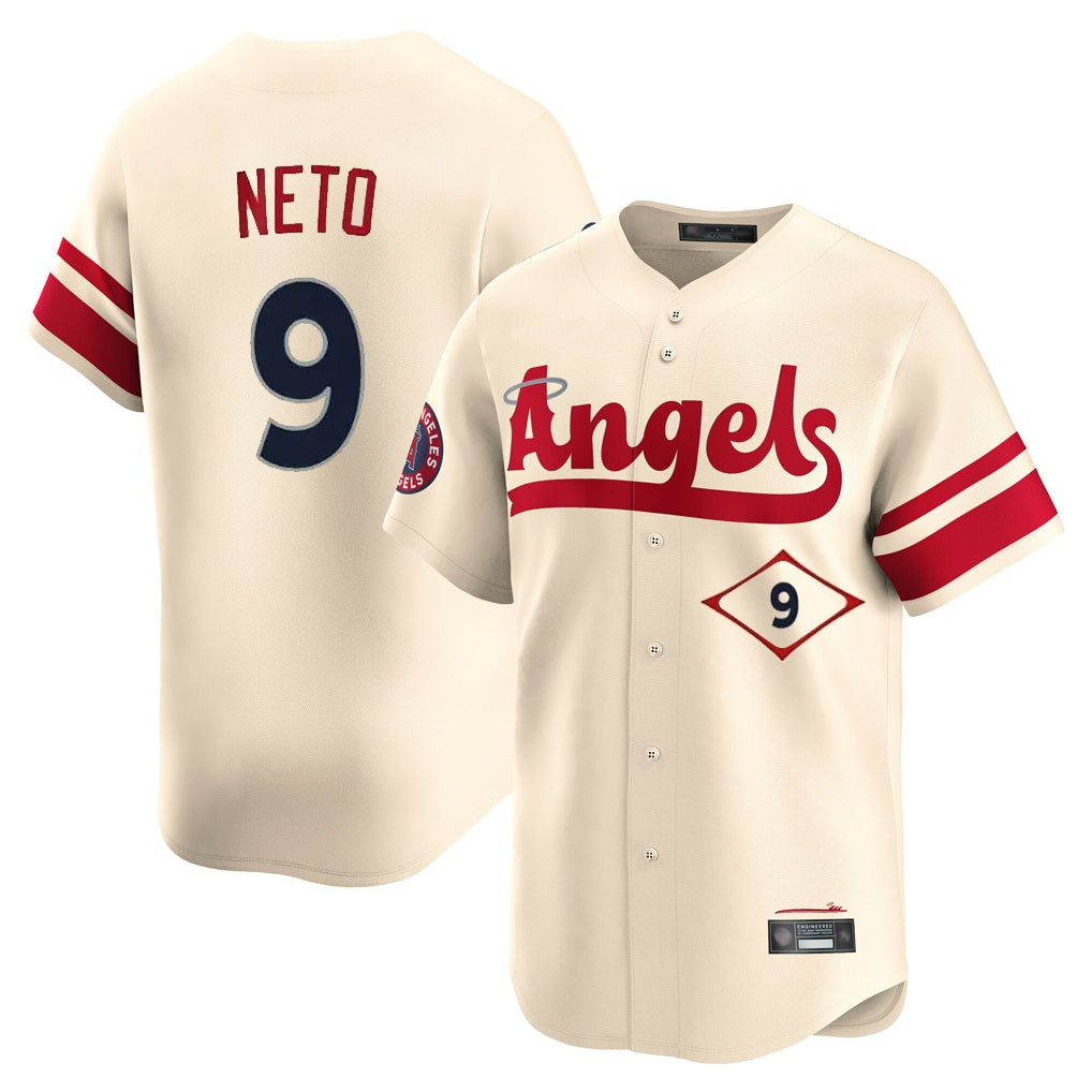 Los Angeles Angels #9 Zach Neto Player Cream HOLBERT City Connect Limited Home Stitched Jerseys