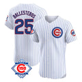 Chicago Cubs #25 Moises Ballesteros Player White HOLBERT 150th Anniversary Limited Elite Home Game Stitched Jerseys